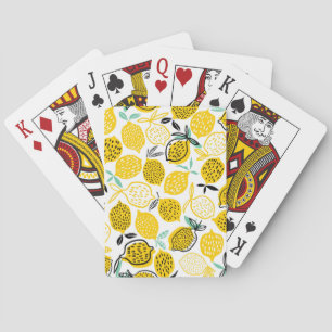 Jeu De Cartes Citron Design été Illustration Vintage