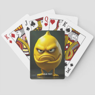 Jeu De Cartes Citron en colère mignon de fantaisie