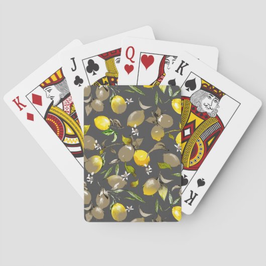 Jeu De Cartes citrons d'aquarelle 34 (dos)