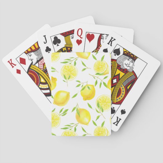 Jeu De Cartes Citrons et feuilles (dos)