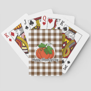 JEU DE CARTES CITROUILLE BROWN - BON THANKSGIVING