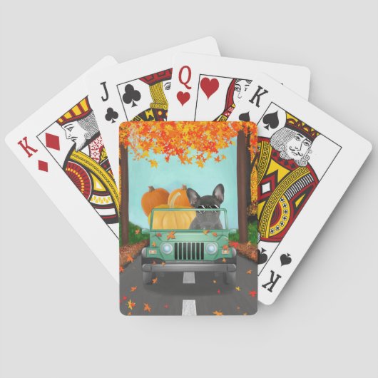 Jeu De Cartes Citrouille d'automne de Bulldog (dos)