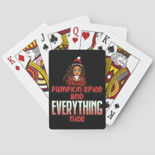Jeu De Cartes Citrouille épice Melanin femme Black Girl Magie