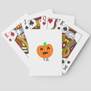 Jeu De Cartes Citrouille orange yeux effrayants halloween ajoute