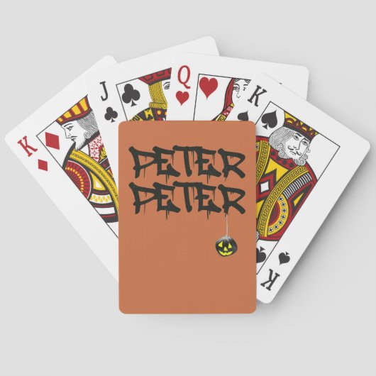 Jeu De Cartes Citrouille Peter Halloween Costume effrayant T-shi (dos)