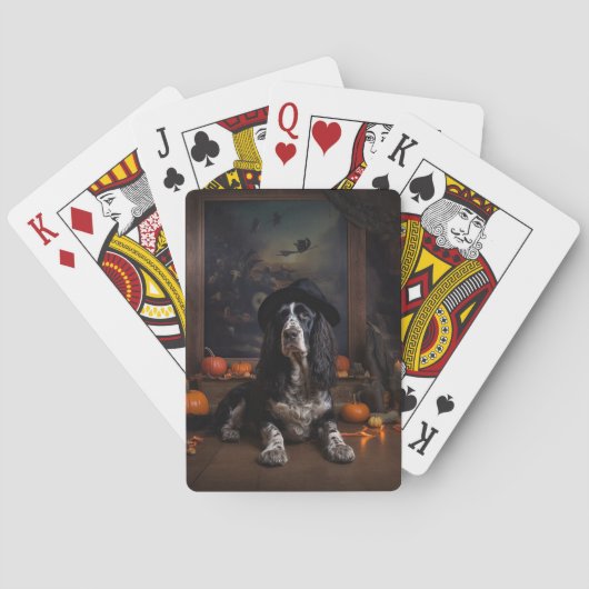 Jeu De Cartes Citrouilles Épouvantables Cocker Spaniel Anglais H (dos)