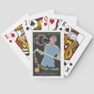 Jeu De Cartes Civilian Conservation Corp : Work Play Study Healt