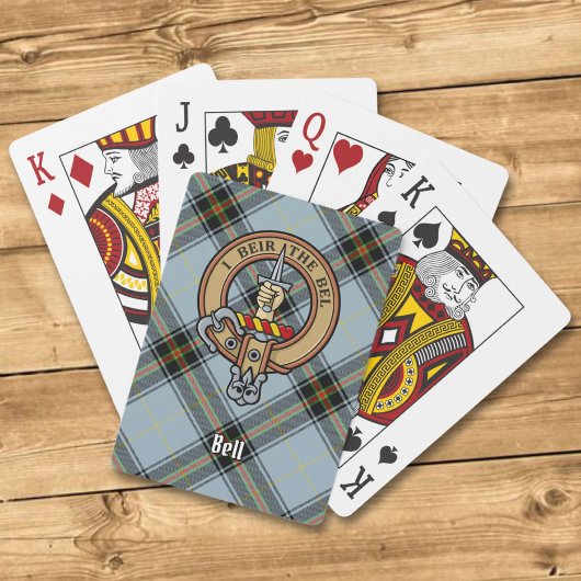 Jeu De Cartes Clan Bell Crest sur Tartan