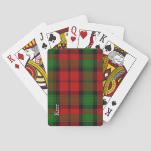 Jeu De Cartes Clan Classique Kerr Tartan Plaid Lecture Cartes