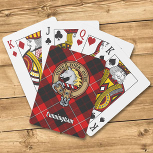 Jeu De Cartes Clan Cunningham Crest sur Tartan