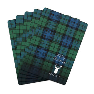 Jeu De Cartes Clan de Noël personnalisé Clan Campbell Plaid