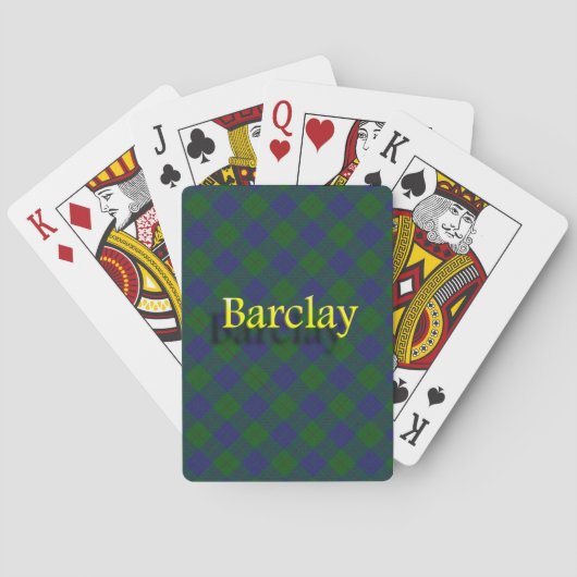 Jeu De Cartes Clan écossais Barclay (dos)