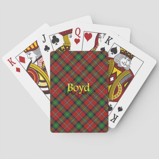 Jeu De Cartes Clan écossais Boyd (dos)