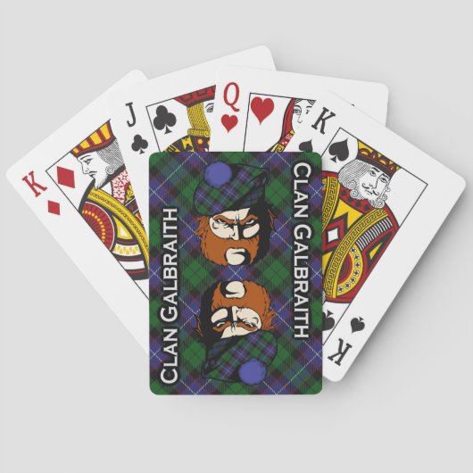 Jeu De Cartes Clan écossais Galbraith Tartan Deck (dos)