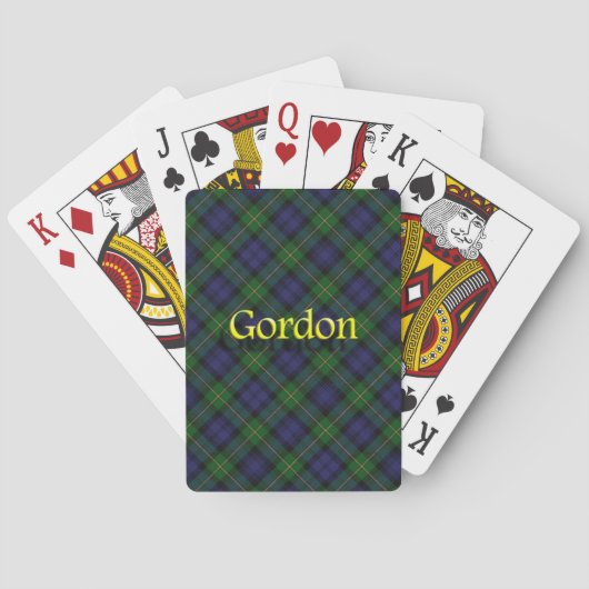 Jeu De Cartes Clan écossais Gordon (dos)