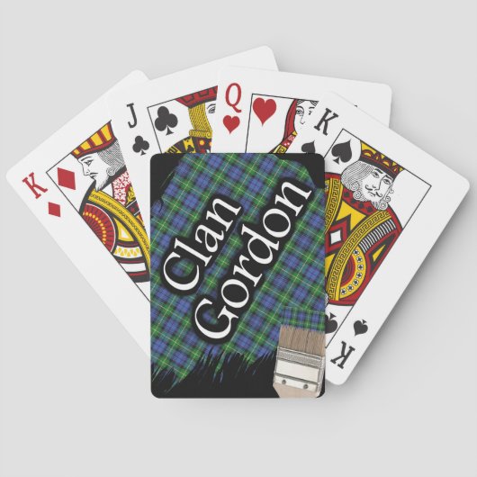 Jeu De Cartes Clan écossais Gordon Tartan Peinture (dos)