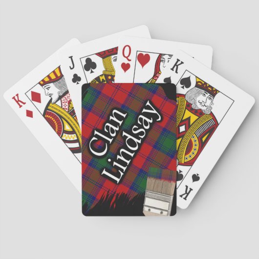 Jeu De Cartes Clan écossais Lindsay Tartan Paint Brush (dos)