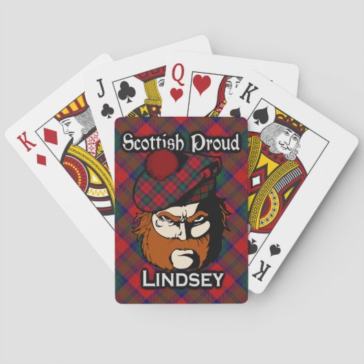 Jeu De Cartes Clan écossais Lindsey Lindsay Tartan Deck (dos)
