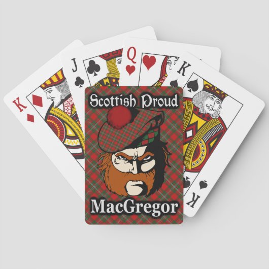 Jeu De Cartes Clan écossais MacGregor Tartan (dos)