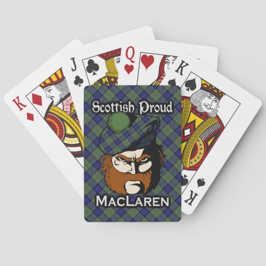 Jeu De Cartes Clan écossais MacLaren Tartan Deck (dos)