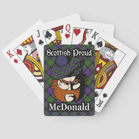 Jeu De Cartes Clan écossais McDonald Tartan (dos)