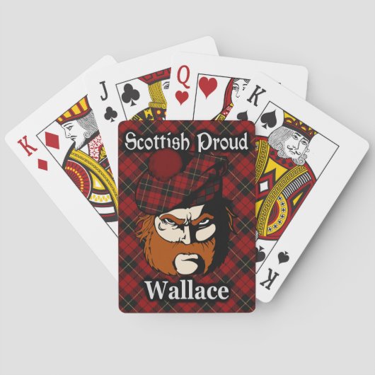 Jeu De Cartes Clan écossais Wallace Tartan Deck (dos)
