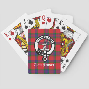Jeu De Cartes Clan Fraser Crest Badge & Tartan Custom