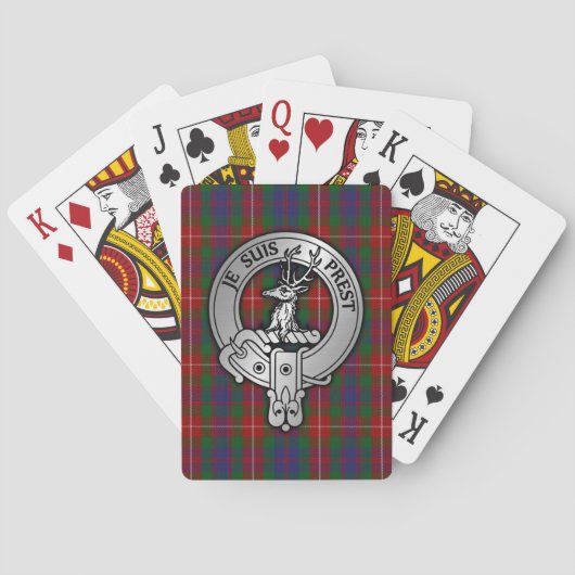 Jeu De Cartes Clan Fraser de Lovat Crest & Tartan (dos)