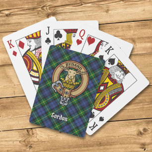 Jeu De Cartes Clan Gordon Crest sur Tartan Jouer des cartes