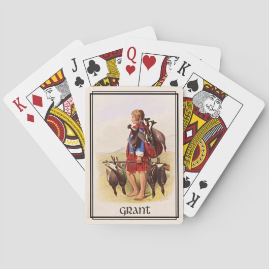 Jeu De Cartes Clan Grant Classique Écosse (dos)