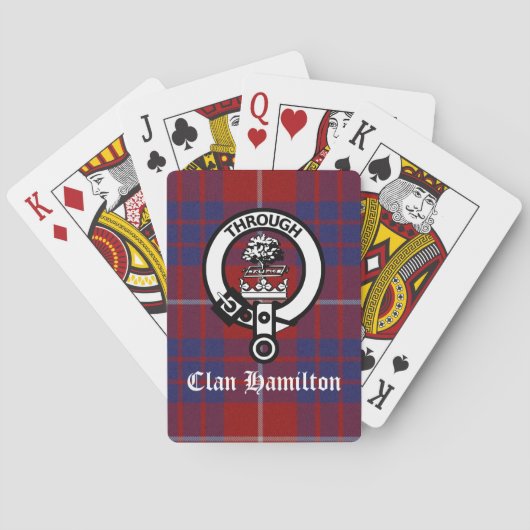 Jeu De Cartes Clan Hamilton Crest & Tartan (dos)