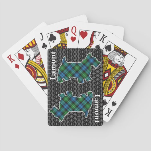 Jeu De Cartes Clan Lamont Tartan Scottish Terrier Edition (dos)