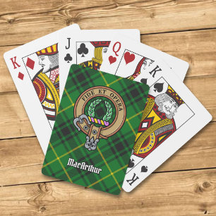 Jeu De Cartes Clan MacArthur Crest sur Tartan
