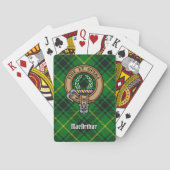 Jeu De Cartes Clan MacArthur Crest sur Tartan (dos)