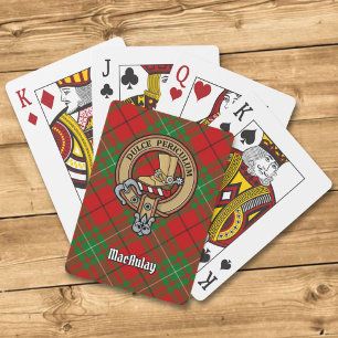 Jeu De Cartes Clan MacAulay Crest sur Tartan Playing Cards
