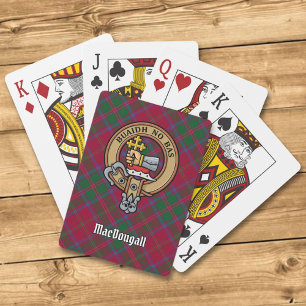 Jeu De Cartes Clan MacDougall Crest sur Tartan