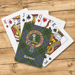 Jeu De Cartes Clan MacInnes Crest sur Tartan