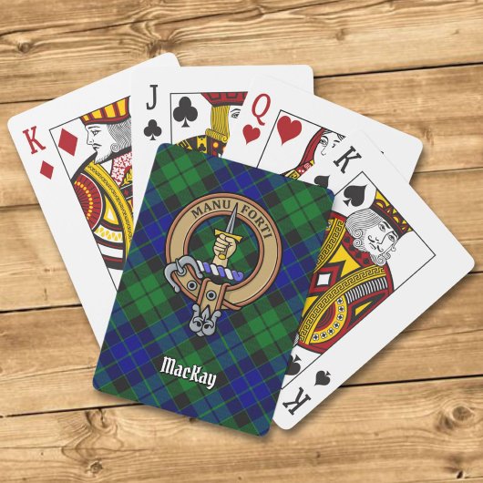 Jeu De Cartes Clan MacKay Crest sur Tartan