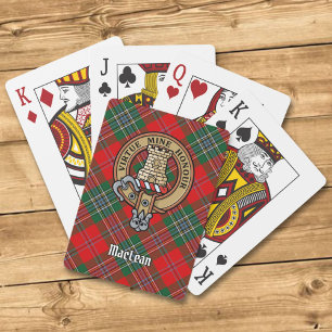 Jeu De Cartes Clan MacLean Crest sur Tartan