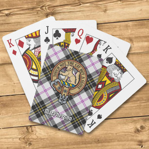 Jeu De Cartes Clan MacPherson Crest sur le tatan de robe