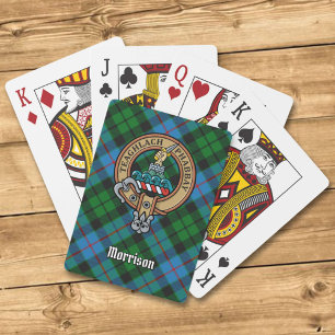 Jeu De Cartes Clan Morrison Crest sur la chasse Tartan