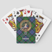 Jeu De Cartes Clan Paterson Crest sur Tartan (dos)
