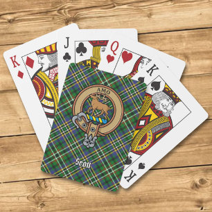 Jeu De Cartes Clan Scott Crest sur Green Tartan Jouer des cartes