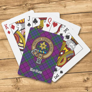 Jeu De Cartes Clan Wardlaw Crest sur Tartan