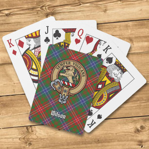 Jeu De Cartes Clan Wilson Crest sur Tartan moderne