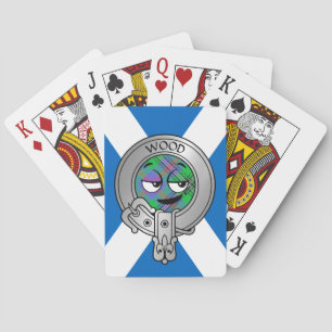 Jeu De Cartes Clan Wood Crest & Tartan sur Saltire