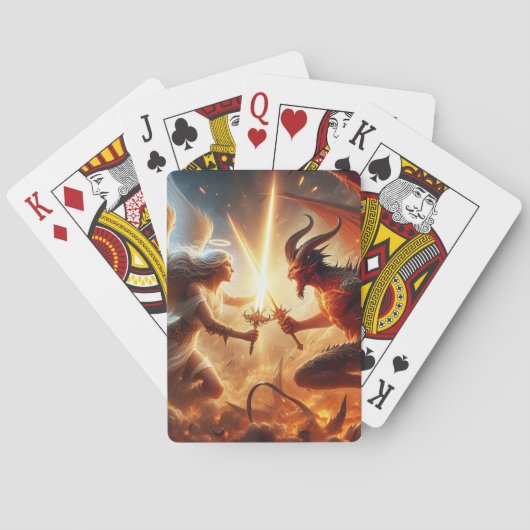 Jeu De Cartes Clash céleste : Rouge et or (dos)
