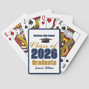 Jeu De Cartes Classe 2026 bleu marine Fête de fin d'études perso