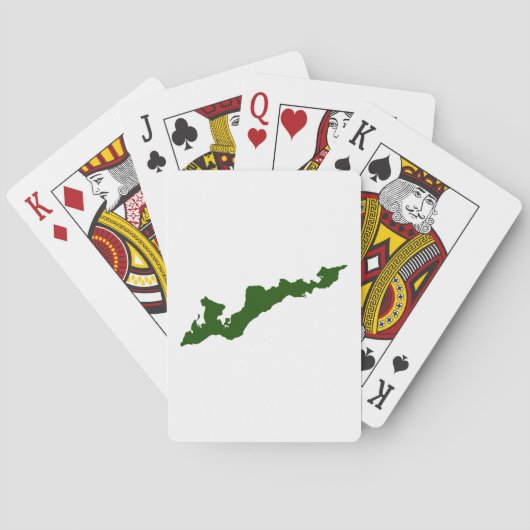 Jeu De Cartes Classic Fishers Island Logo Playing Cards - Green (dos)