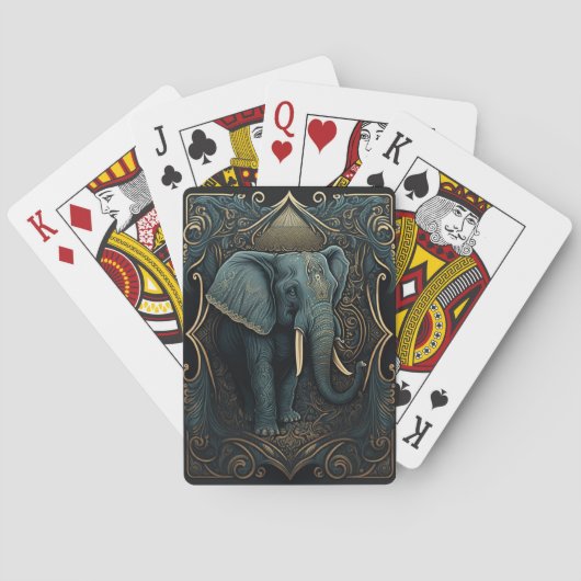 Jeu De Cartes Classic Playing Cards éléphant 2 (dos)